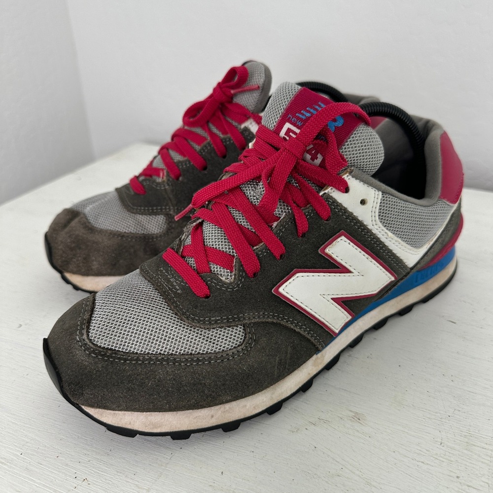 New Balance Sneakers Womens 10 574 Grey Pink Blue ENCAP Running Shoes WL574CPW